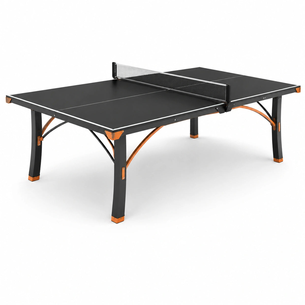 Tavolo da ping pong richiudibile nero 274 × 152,5 × 76 cm in pannello composito e metallo